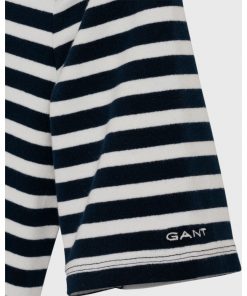 Gant Women Striped Rib T-shirt evening Blue