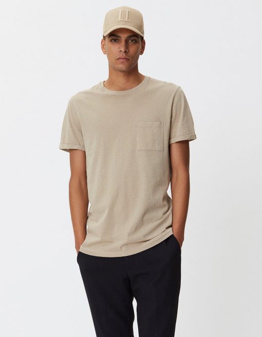 Les Deux Brenon Linen T-shirt Dark Sand