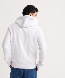 Superdry Orange Label Zip Hoodie Ice Marl