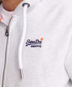 Superdry Orange Label Zip Hoodie Ice Marl