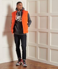 Superdry Orange Label Chenille Hood Charcoal Marl