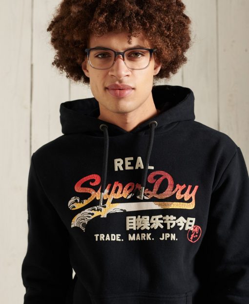 Superdry Vintage Label Itago Hood Black