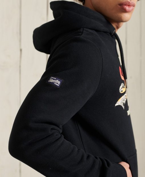 Superdry Vintage Label Itago Hood Black