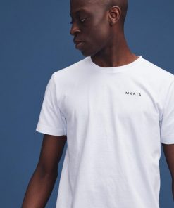 Makia Trim Backprint T-shirt White