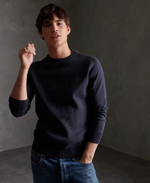 Superdry Essential Cotton Crew Rinsed Navy