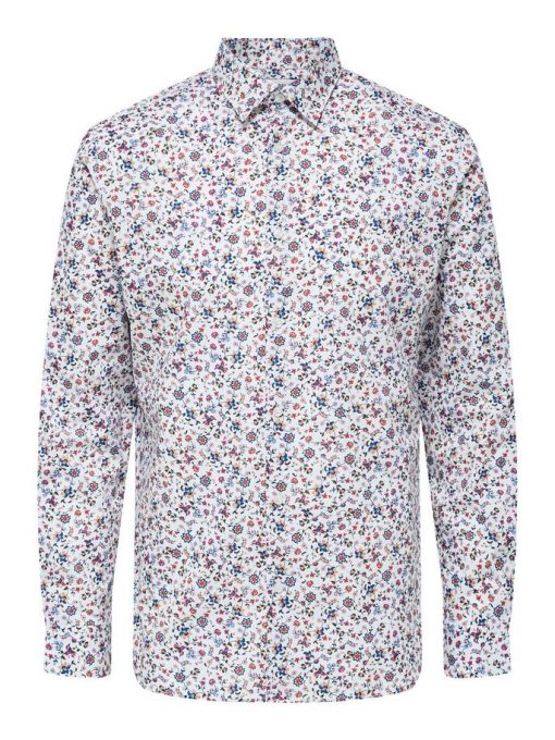 Selected Homme Willow All Over Print Shirt White