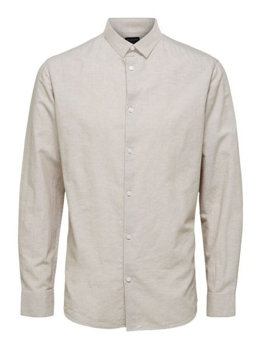 Selected Homme New Linen Shirt Crockery