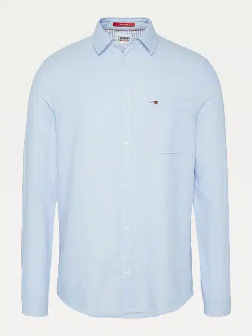 Tommy Jeans Linen Blend Shirt Light Blue