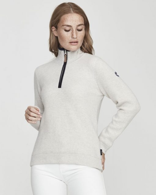 Holebrook Agnes T-neck WP Light Grey Melange