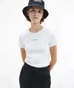 Calvin Klein Organic Cotton Cropped T-shirt White