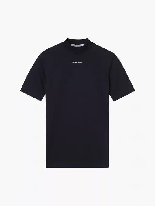 Calvin Klein Mock Neck T-shirt Black