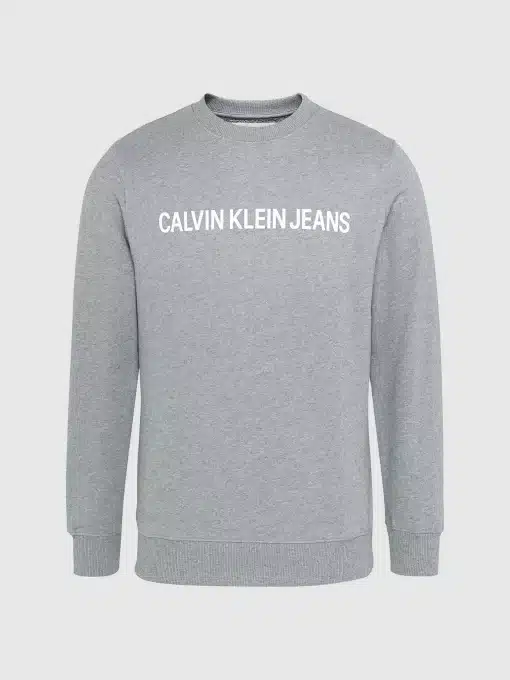 Calvin Klein Institutional Logo Sweatshirt Light Grey Heather