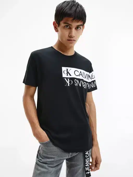 Calvin Klein Mirror Logo T-shirt Black