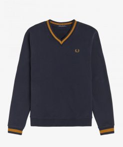 Fred Perry Tipped Loopback Sweatshirt Navy