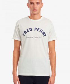 Fred Perry Arch branded Tee White