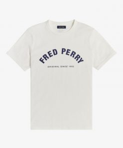 Fred Perry Arch branded Tee White