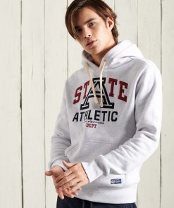 Superdry Collegiate State Overhead Hoodie Ice Marl