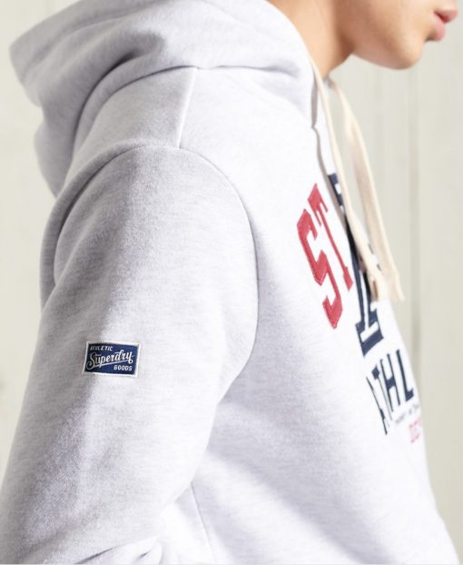 Superdry Collegiate State Overhead Hoodie Ice Marl