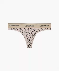 Calvin Klein Modern Cotton Thong Savannah Cheetah