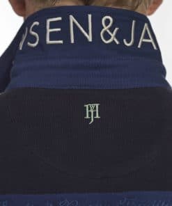 Hansen & Jacob Striped Back Polo Navy