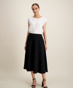 Balmuir Lena Linen Skirt Black