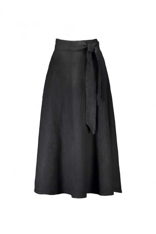 Balmuir Lena Linen Skirt Black