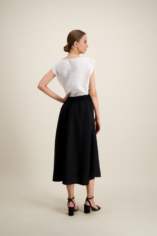 Balmuir Lena Linen Skirt Black