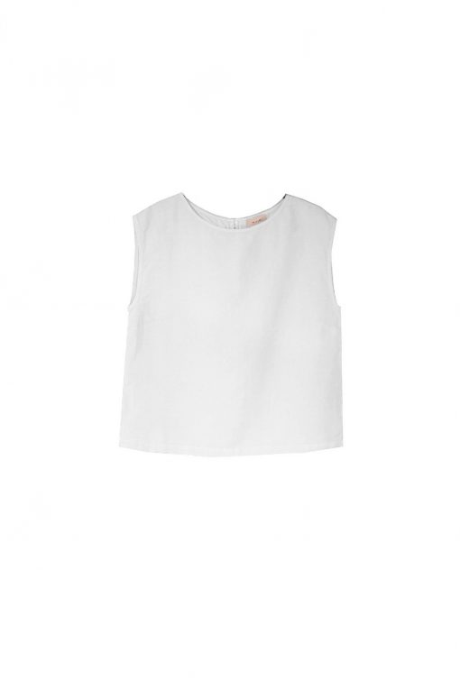 Balmuir Lucy Linen Top White