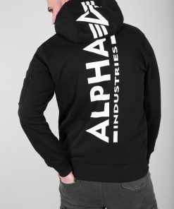 Alpha Industries Back Print Hoody Black