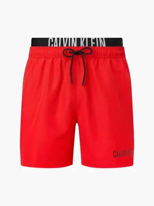 Calvin Klein Double Waist Swim Shorts Fierce Red