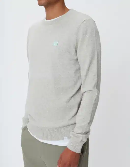 Les Deux Etienne Cashton Knit Light Grey Melange