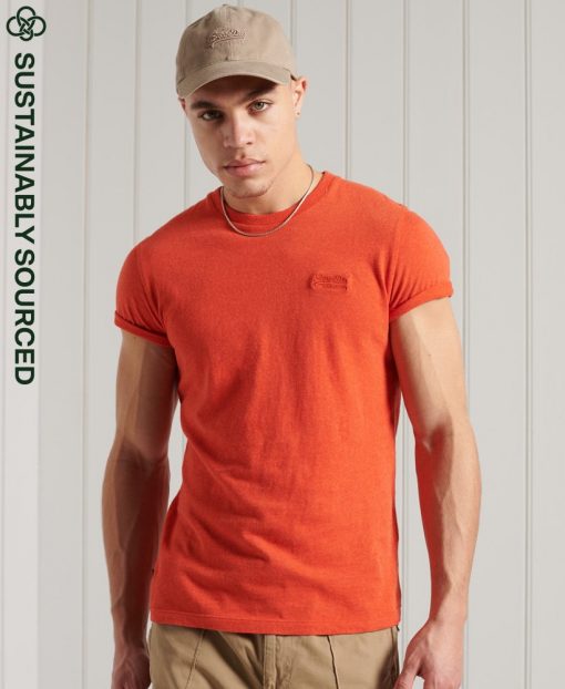 Superdry Vintage Embroidery T-shirt Bright Orange Marl