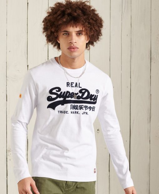 Superdry Vintage Logo Chenille Top Optic White