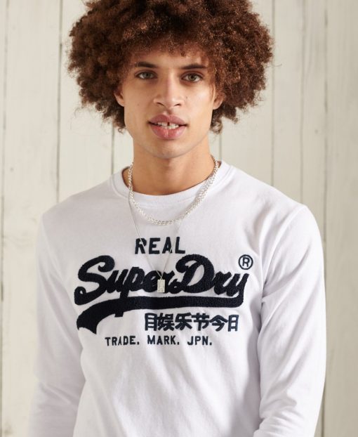 Superdry Vintage Logo Chenille Top Optic White