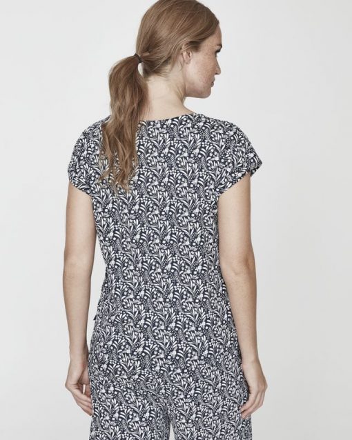 Holebrook Kajsa Capsleeve T-shirt Navy/Meadow