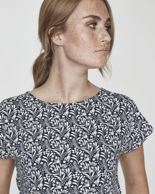 Holebrook Kajsa Capsleeve T-shirt Navy/Meadow