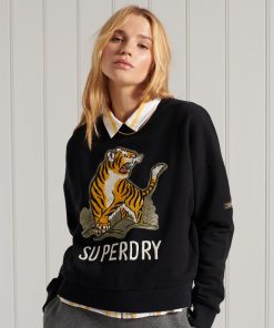 Superdry Military Narrative Sweatshirt Black