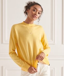 Merino Mock Neck Jumper Pigment Yellow