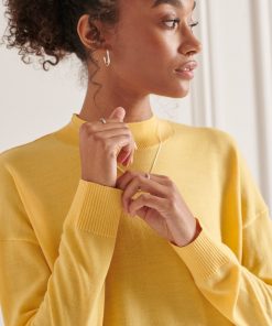 Merino Mock Neck Jumper Pigment Yellow