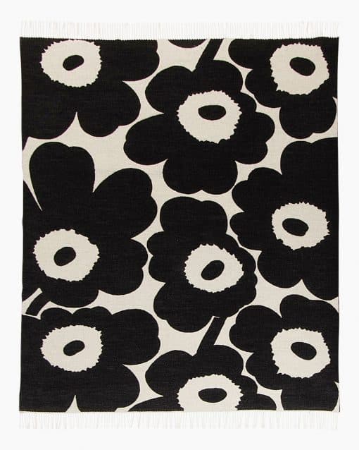 Marimekko Unikko Blankett 130 x 180 cm Black/White