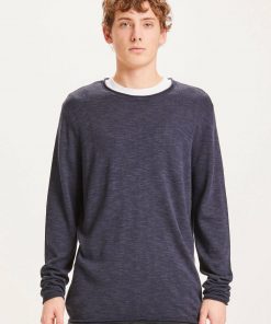 Knowlwdge Cotton Apparel Forrest O-neck Tencel™ Knit Total Eclipse