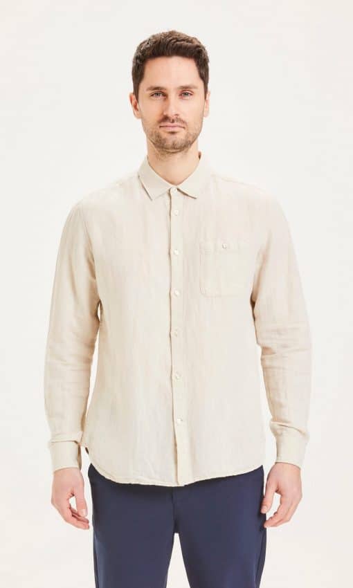 Knowledge Cotton Apparel Larch Linen Shirt