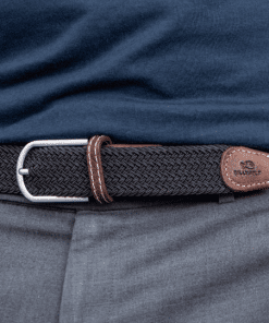 Billybelt Elastic Woven Belt Liqourice Black