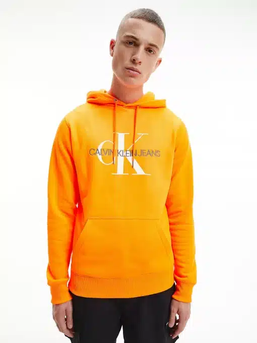 Calvin Klein Monogram Hoodie Shocking Orange