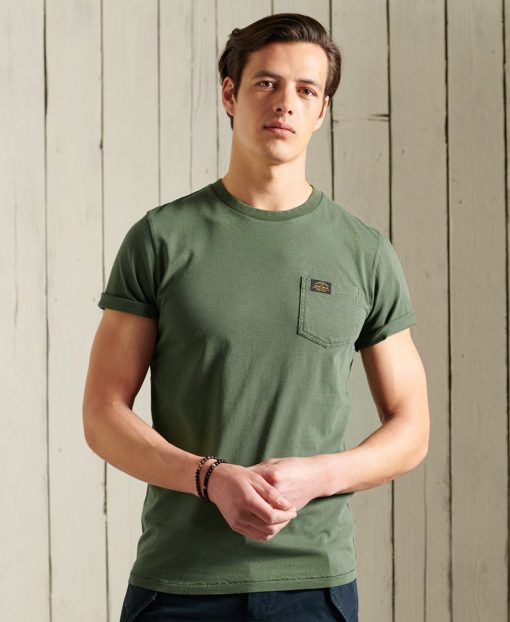 Superdry Workwear Pocket T-Shirt Four Leaf Clover