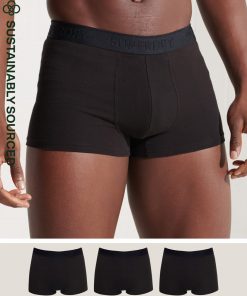 Organic Cotton Classic Trunk Triple Pack Black