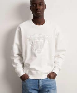 Tiger Jeans Zoab Emb Sweatshirt White Stone