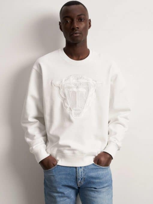 Tiger Jeans Zoab Emb Sweatshirt White Stone