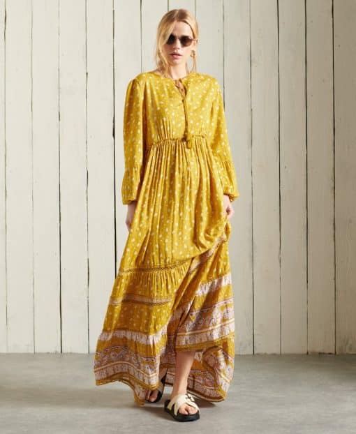 Superdry Ameera Maxi Dress Ochre