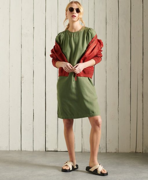 Superdry Tencel T-Shirt Dress Four Leaf Clover